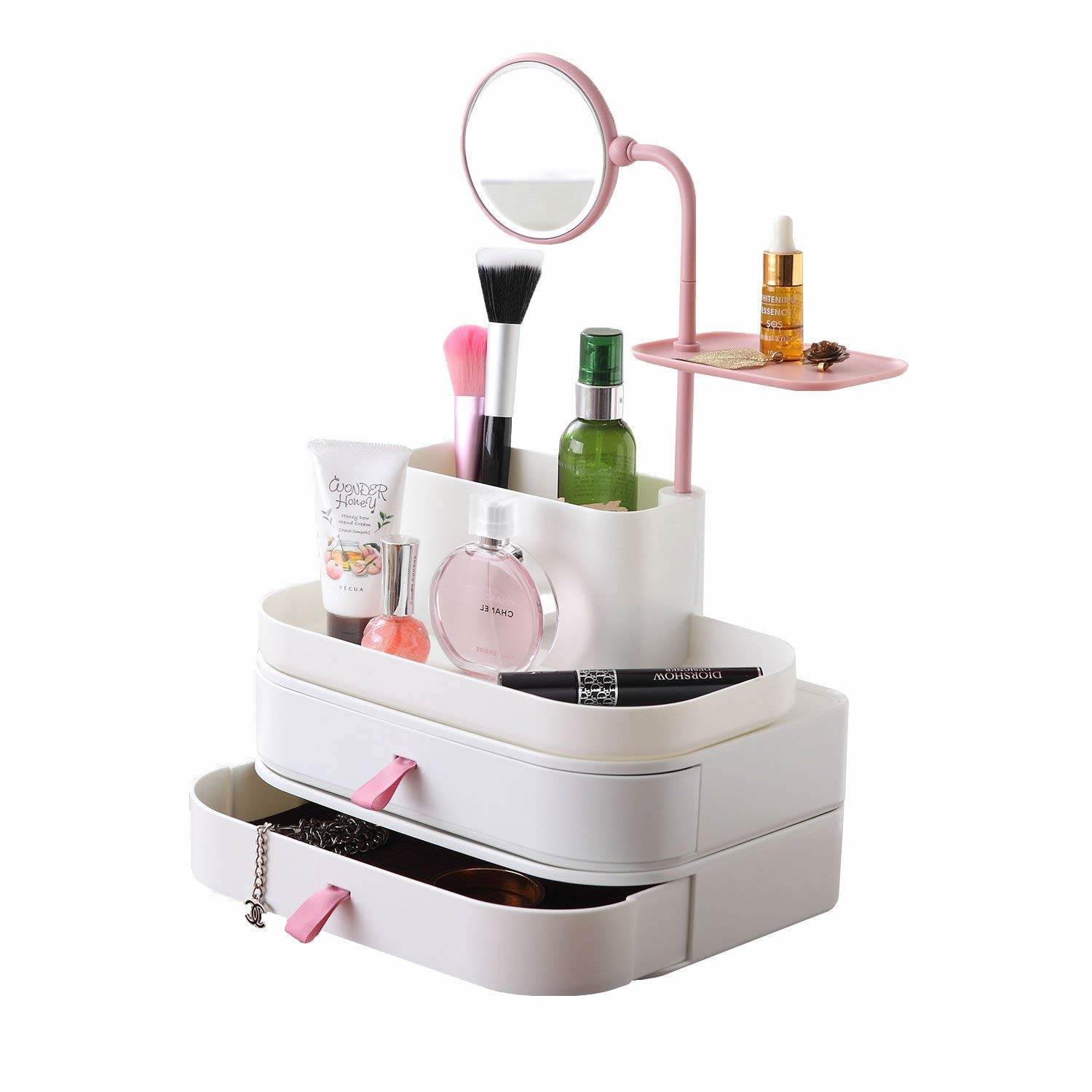 Cosmetic Organizer With Mirror