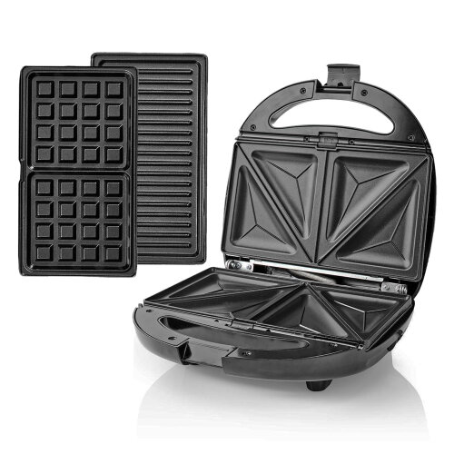 3 in 1 Electric Sandwich Maker With Detachable Non-stick Waffle and Grill Plate